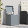 Skrzynia ogrodowa, 90 L, szara, rattan PP