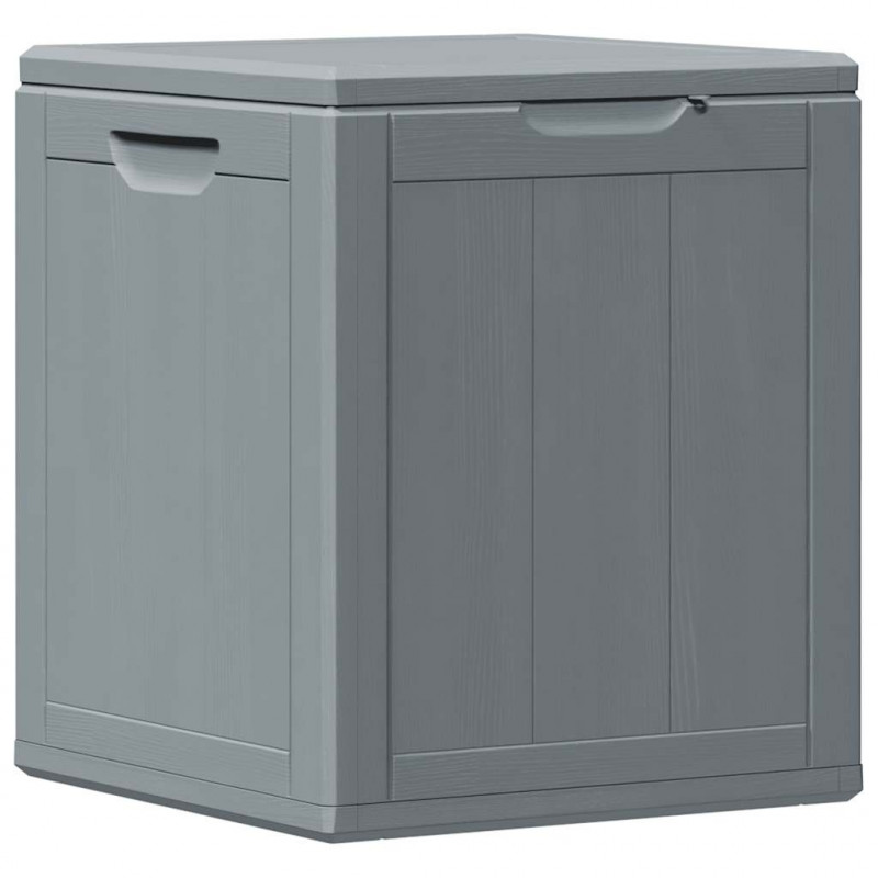 Skrzynia ogrodowa, 90 L, szara, rattan PP