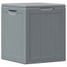 Skrzynia ogrodowa, 90 L, szara, rattan PP