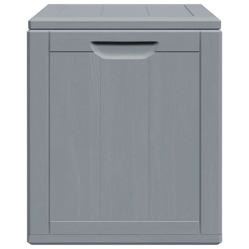 Skrzynia ogrodowa, 90 L, szara, rattan PP