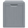 Skrzynia ogrodowa, 90 L, szara, rattan PP