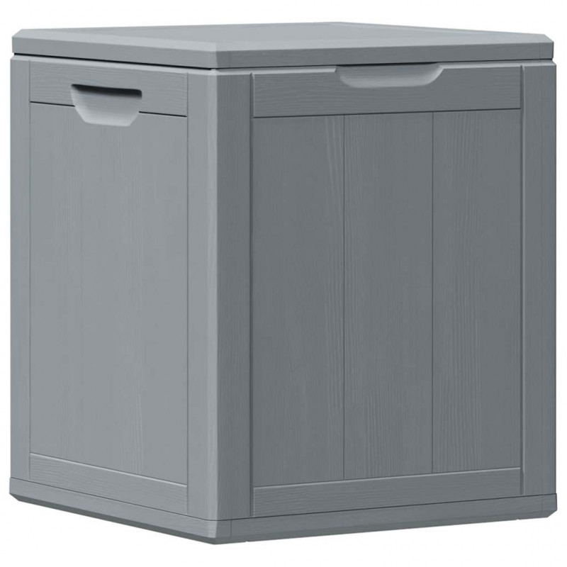 Skrzynia ogrodowa, 90 L, szara, rattan PP