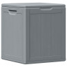 Skrzynia ogrodowa, 90 L, szara, rattan PP