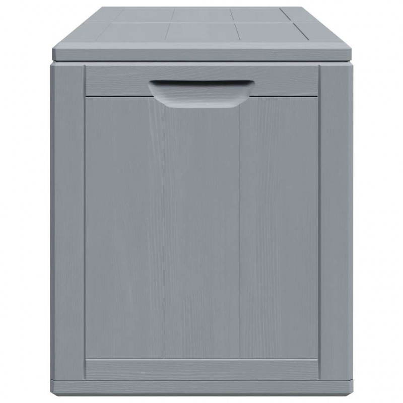 Skrzynia ogrodowa, 180 L, szara, rattan PP