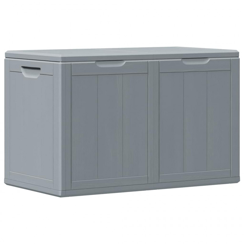 Skrzynia ogrodowa, 180 L, szara, rattan PP