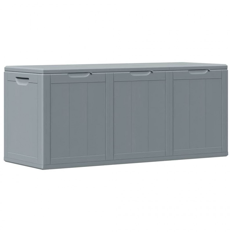 Skrzynia ogrodowa, 270 L, szara, rattan PP