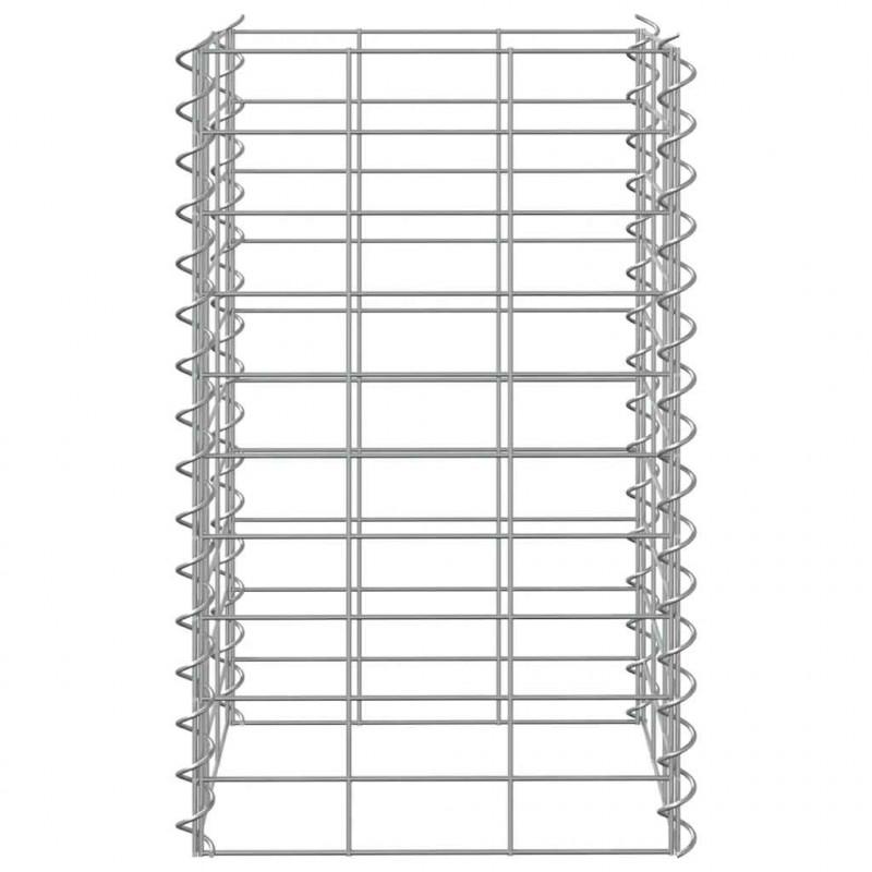 Wysokie donice gabionowe, 3 szt., 30x30x50 cm, żelazo