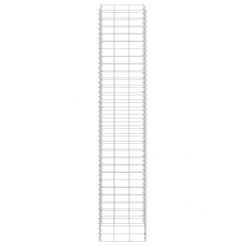 Wysokie donice gabionowe, 3 szt., 30x30x150 cm, żelazo