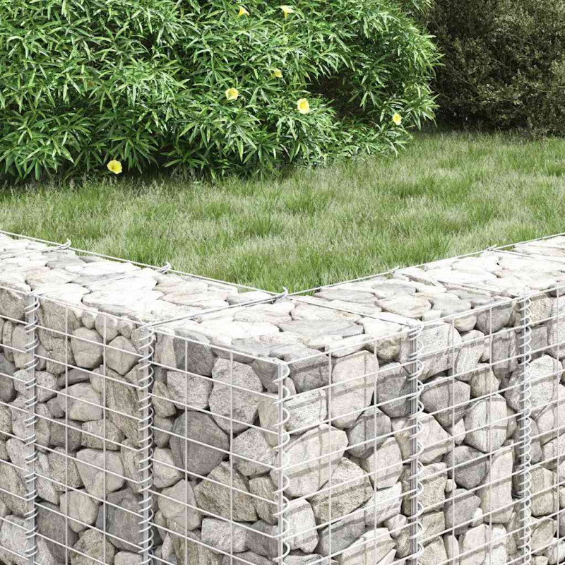 Wysokie donice gabionowe, 4 szt., 30x30x50/100/150/200 cm
