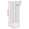 Wysokie donice gabionowe, 4 szt., 30x30x50/100/150/200 cm