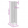 Wysokie donice gabionowe, 4 szt., 30x30x50/100/150/200 cm
