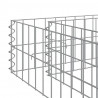 Podwyższona donica gabionowa, galwanizowana stal, 200x100x20 cm