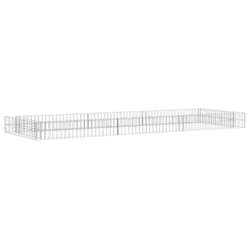 Podwyższona donica gabionowa, galwanizowana stal, 300x100x20 cm