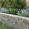Podwyższona donica gabionowa, galwanizowana stal, 500x100x20 cm