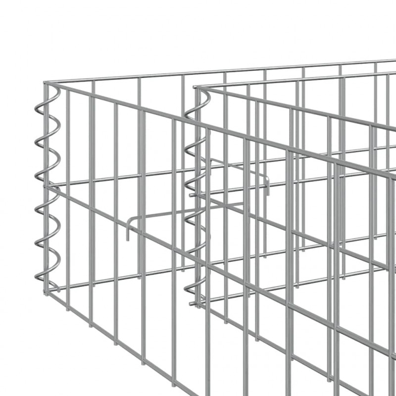 Podwyższona donica gabionowa, galwanizowana stal, 500x100x20 cm