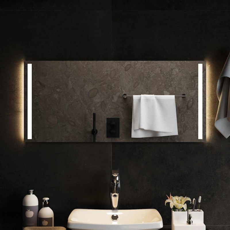 Lustro łazienkowe z LED, 90x40 cm