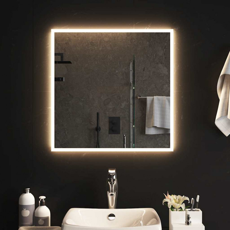 Lustro łazienkowe z LED, 60x60 cm