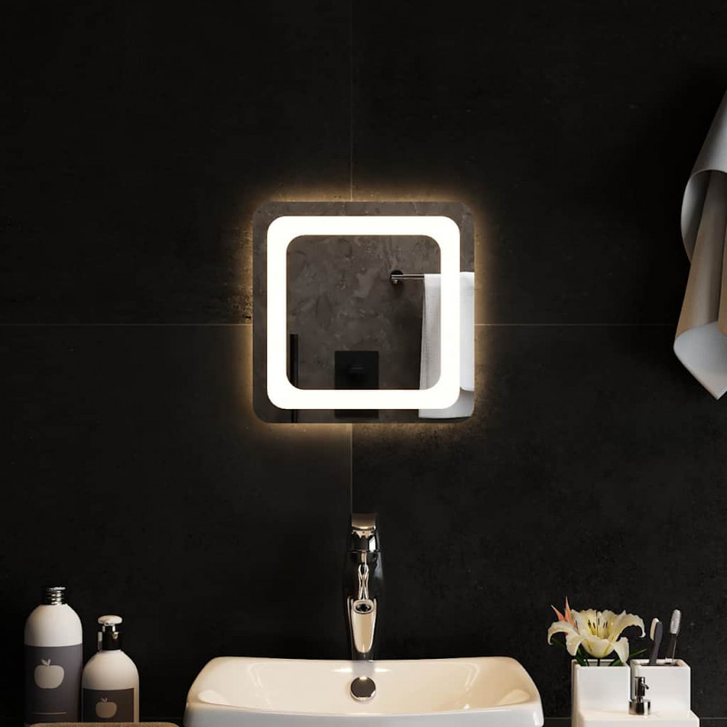 Lustro łazienkowe z LED, 30x30 cm