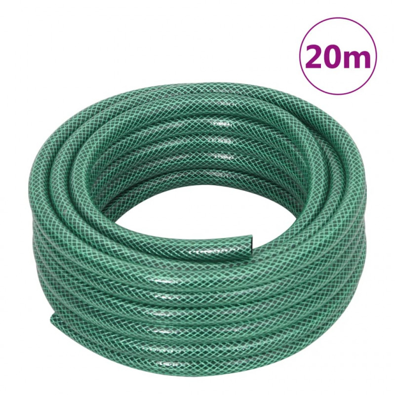 Wąż ogrodowy z zestawem złączek, zielony, 0,5", 20 m, PVC