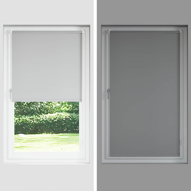 Roleta okienna zaciemniająca szara 160 x 175 cm