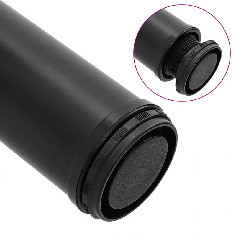 4 Nogi do stołu z regulacją wysokości Czarne 710 mm