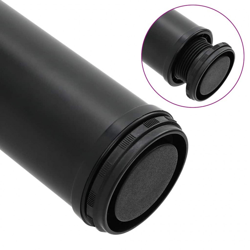 4 Nogi do stołu z regulacją wysokości Czarne 870 mm