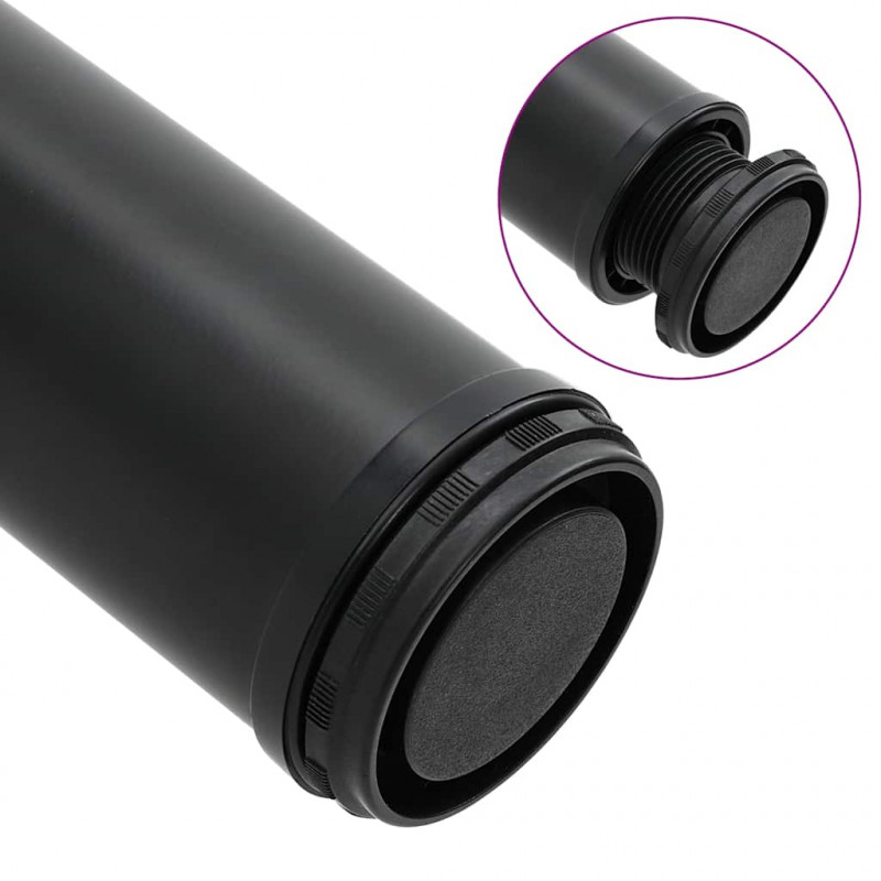 4 Nogi do stołu z regulacją wysokości Czarne 1100 mm