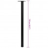 4 Nogi do stołu z regulacją wysokości Czarne 1100 mm