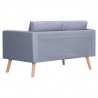 Sofa 2-osobowa, materiałowa, jasnoszara