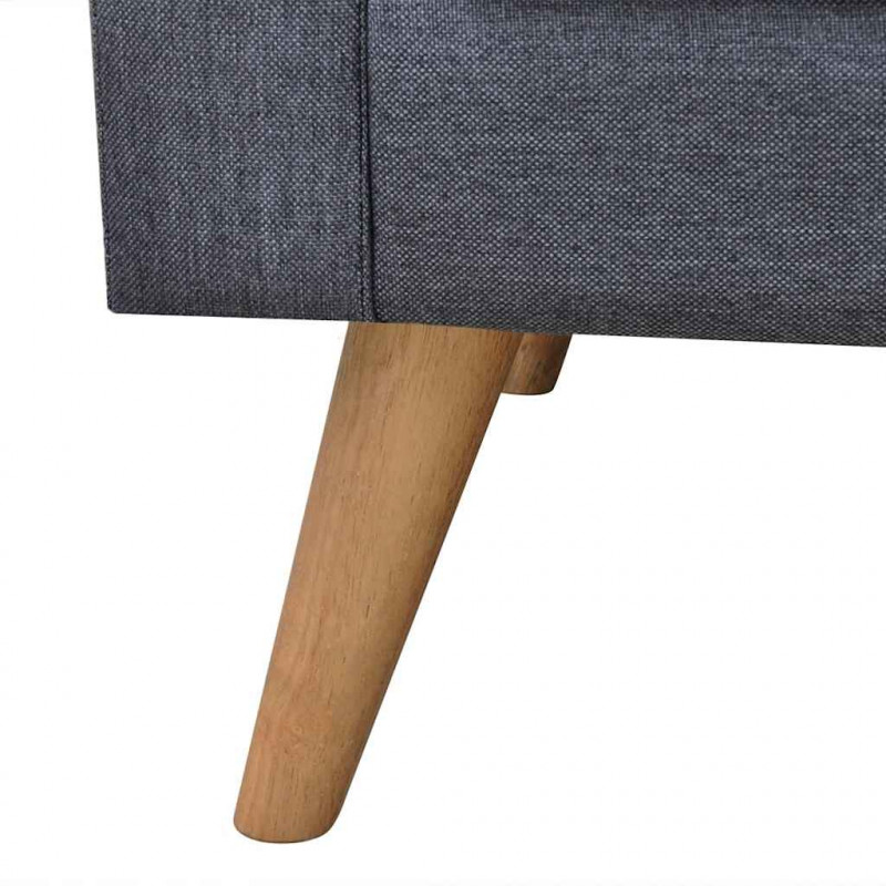 Sofa 2-osobowa, materiałowa, ciemnoszara