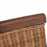 Krzesła stołowe, 2 szt., brązowe, naturalny rattan
