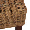 Krzesła stołowe, 2 szt., brązowe, naturalny rattan