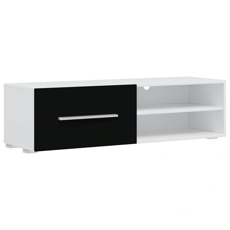 5-el. zestaw mebli TV z LED, czarny