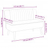 Sofa 117x55,5x77 cm, niebieski materiał