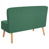 Sofa 117x55,5x77 cm, zielony materiał