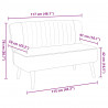 Sofa 117x55,5x77 cm, żółty materiał