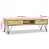 Szafka pod telewizor, 120 x 35 x 35 cm, lite drewno tekowe