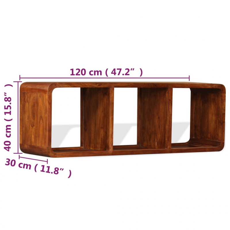 Szafka pod TV, drewno w kolorze miodowego brązu, 120x30x40 cm