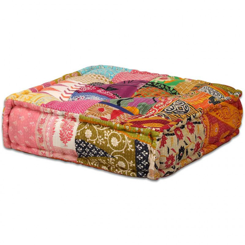 Puf modułowy, 2-osobowy, patchwork, tkanina