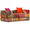 Puf modułowy, 2-osobowy, patchwork, tkanina