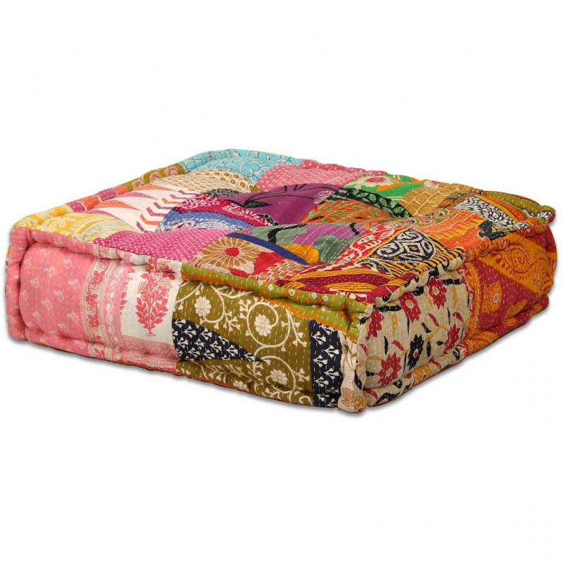 Puf modułowy, 4-osobowy, patchwork, tkanina