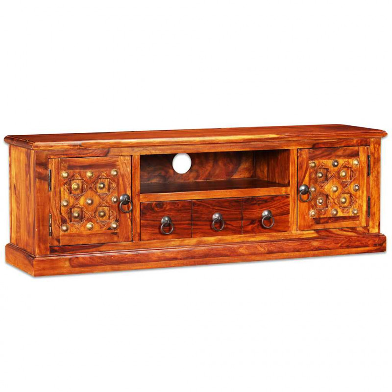 Szafka pod telewizor, lite drewno sheesham, 120x30x40 cm