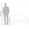 Sofa 2-osobowa ze sztucznej skóry zamszowej, brązowa