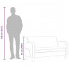 Sofa 2-osobowa, sztuczna skóra, czarna