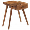 Stolik nocny z litego drewna akacjowego, 45 x 32 x 55 cm