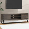Szafka pod telewizor, lite drewno mango, 140 x 30 x 45 cm