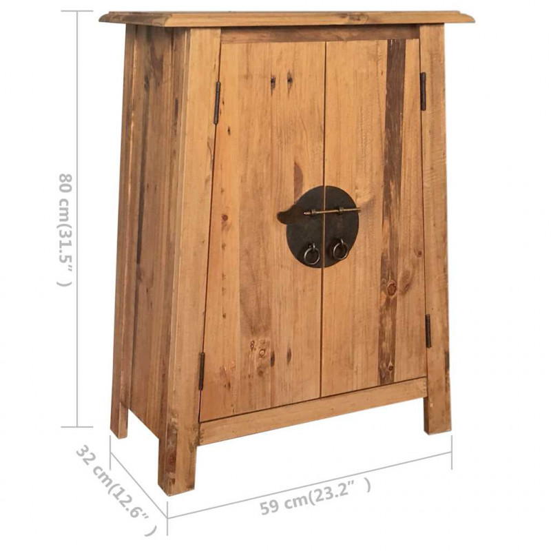 Szafka do łazienki, lite drewno sosnowe, 59x32x80 cm