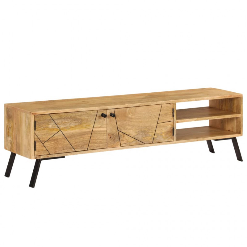 Szafka pod telewizor, lite drewno mango, 140 x 30 x 40 cm