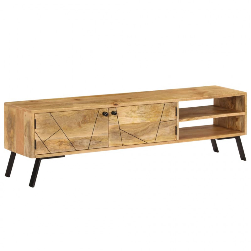 Szafka pod telewizor, lite drewno mango, 140 x 30 x 40 cm