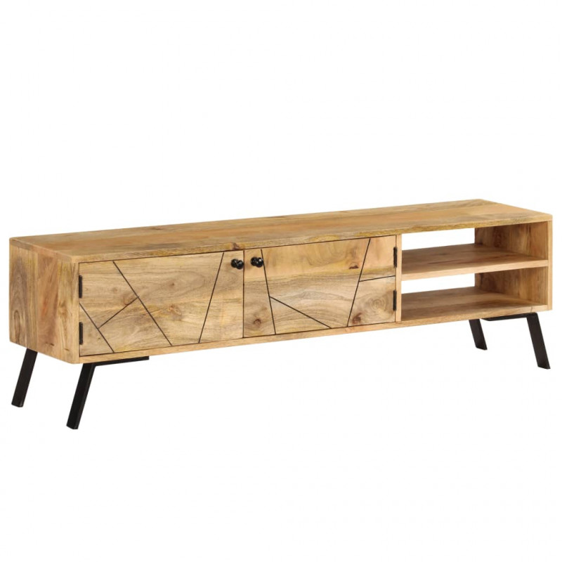 Szafka pod telewizor, lite drewno mango, 140 x 30 x 40 cm